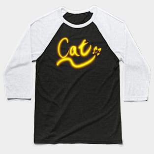 Glow Cat Baseball T-Shirt